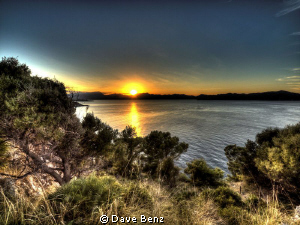 Sunset at Alcudia, Spain. by Dave Benz 